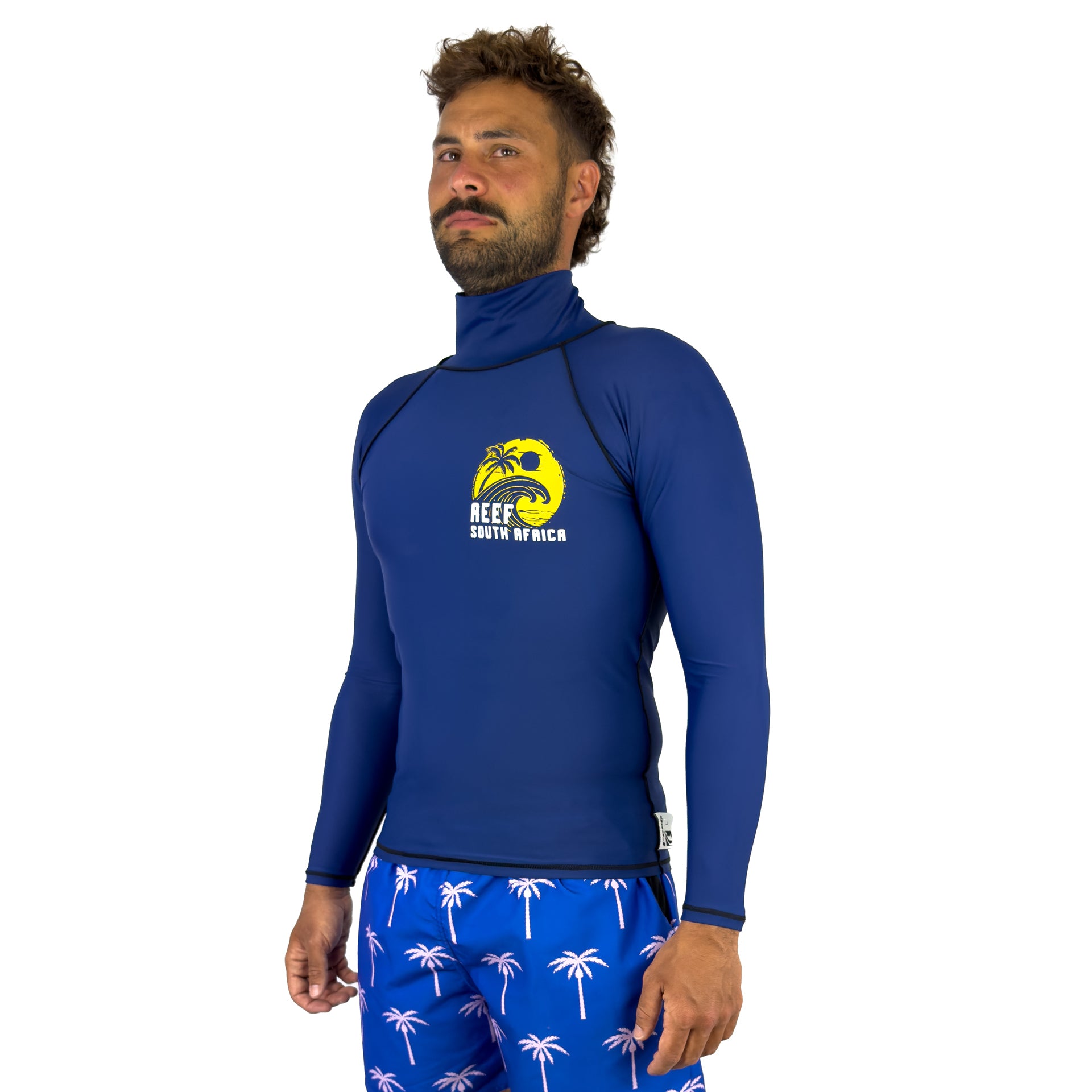 Adult Rash Vest Navy Palm – Reef Surf Shop